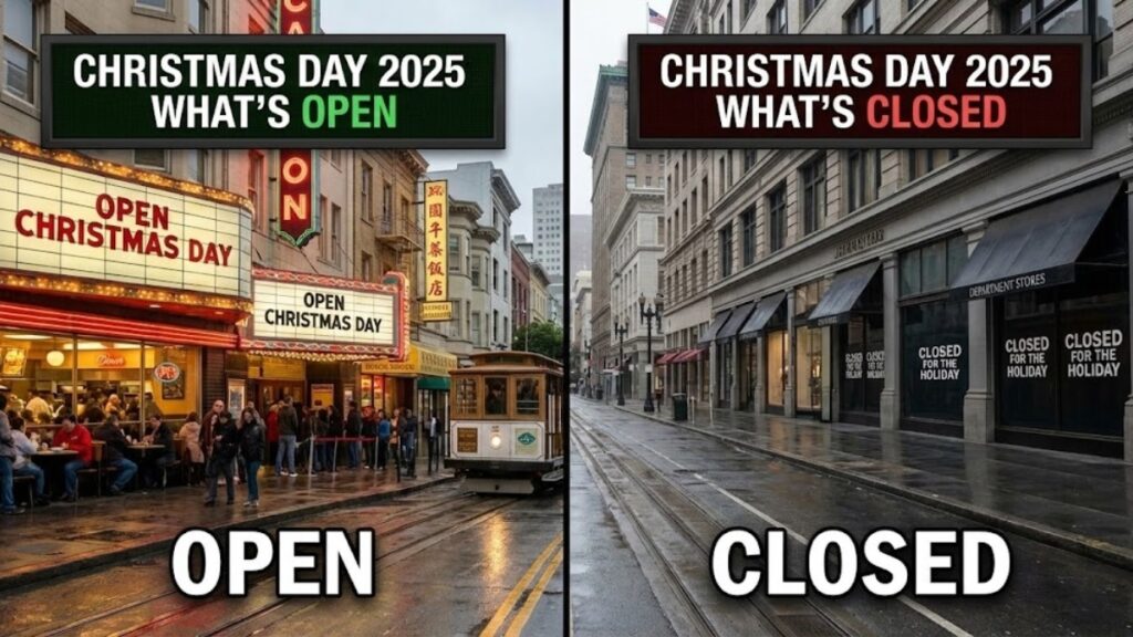 Christmas Day 2025 in San Francisco What’s Open, What’s Closed