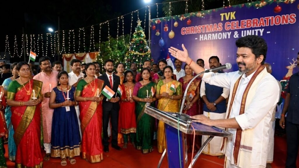 Vijay Calls for Harmony at TVK Christmas Celebrations