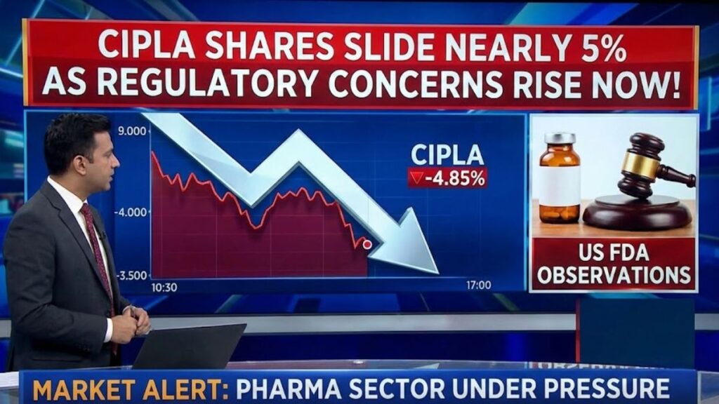 Cipla Shares Slide Nearly 5% as Regulatory Concerns Rise Now!
