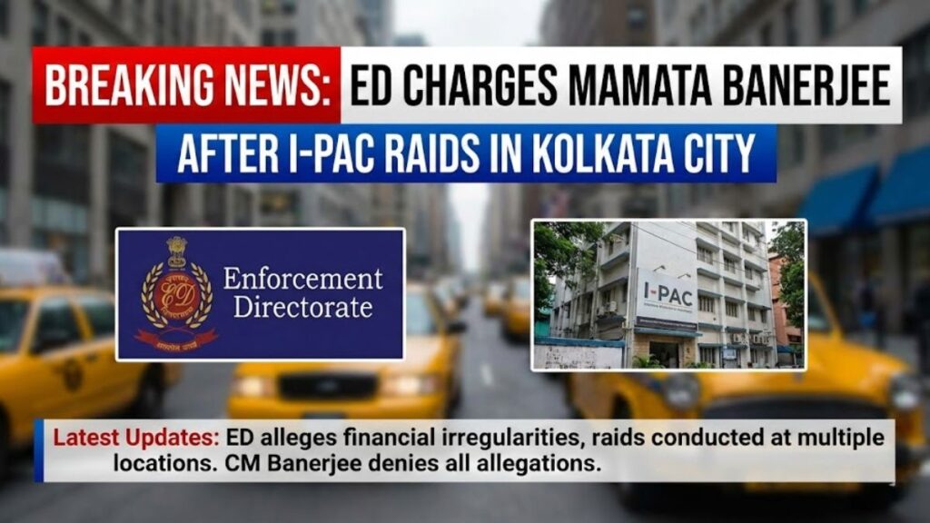 ED Charges Mamata Banerjee After I-PAC Raids in Kolkata City