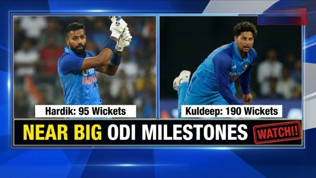 Hardik Pandya, Kuldeep Yadav Near Big ODI Milestones Watch!!