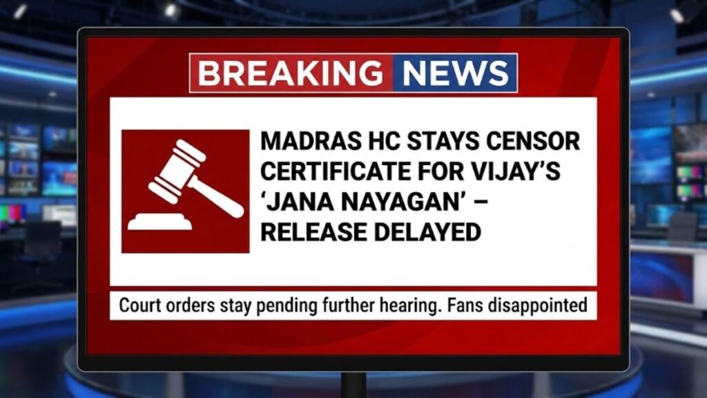 Madras HC Stays Censor Certificate for Vijay’s Jana Nayagan