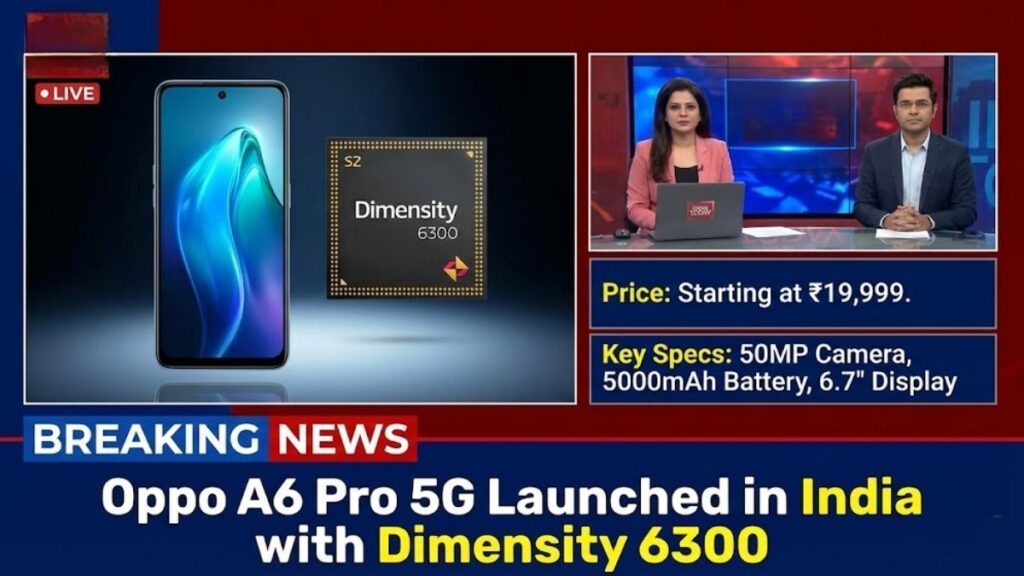 Oppo A6 Pro 5G Launched in India with Dimensity 6300