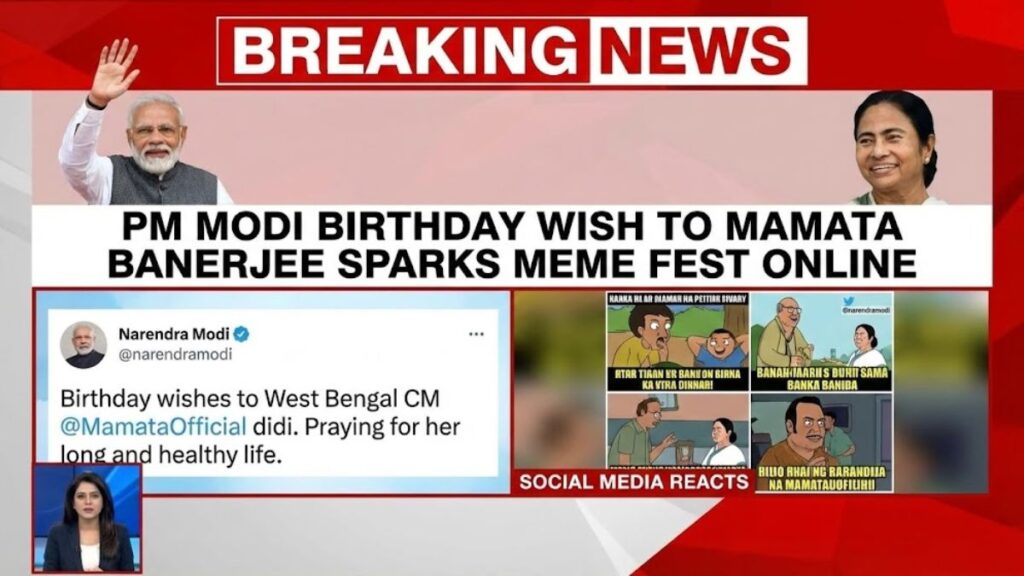 PM Modi Birthday Wish to Mamata Banerjee Sparks Meme Fest