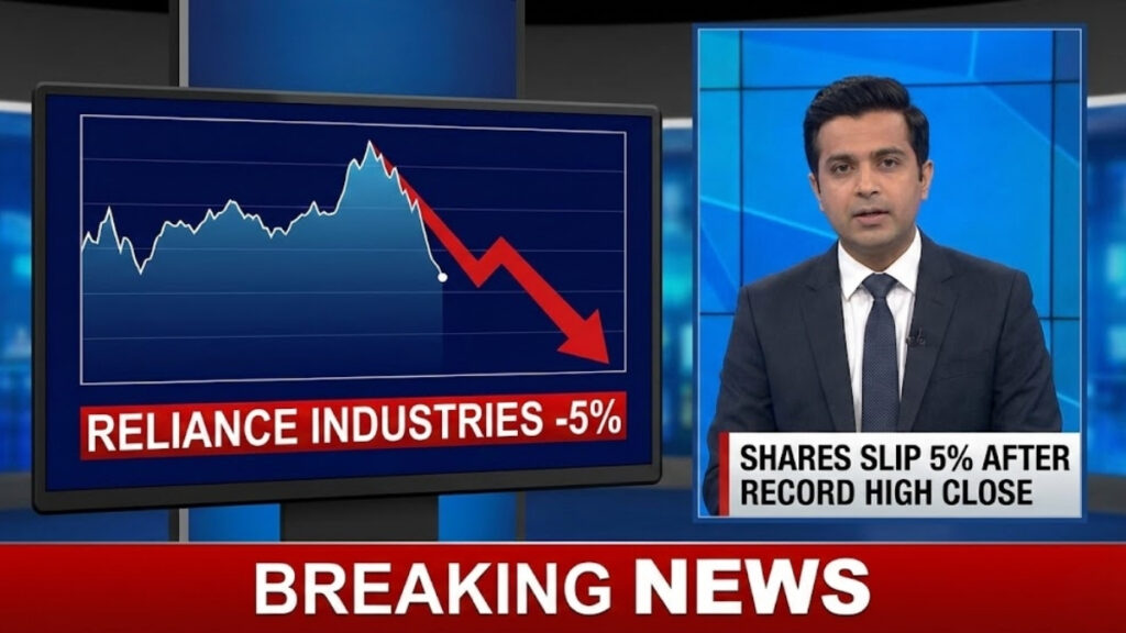 Reliance Industries Slips 5% After Record High Close Now