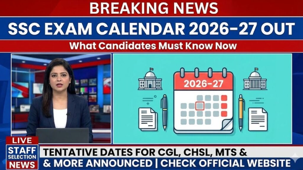 SSC Exam Calendar 2026–27 Out What Candidates Must Know Now