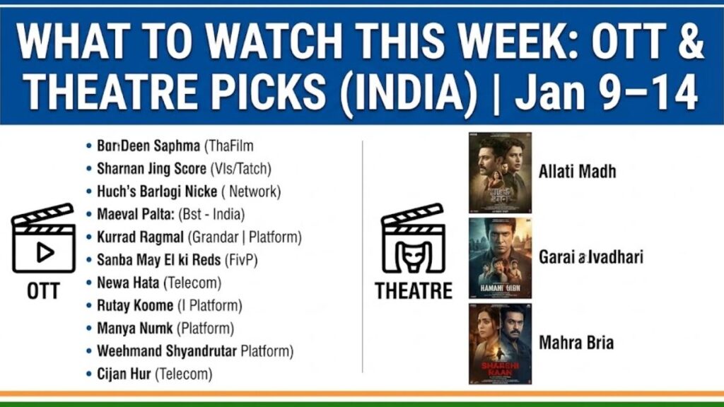 What to Watch This Week OTT and Theatre Picks Jan 9–14